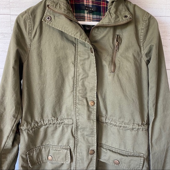 mine Plaid Utility Jacket Green Sz Small - Picture 2 of 10